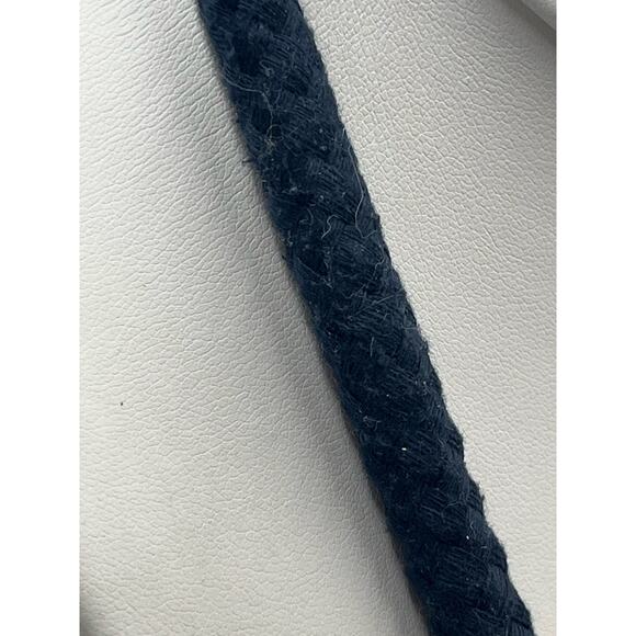 J. Crew MultiStrand Woven Blue Rope Bugandy and White Beaded Gold Tone Necklace - Picture 8 of 11